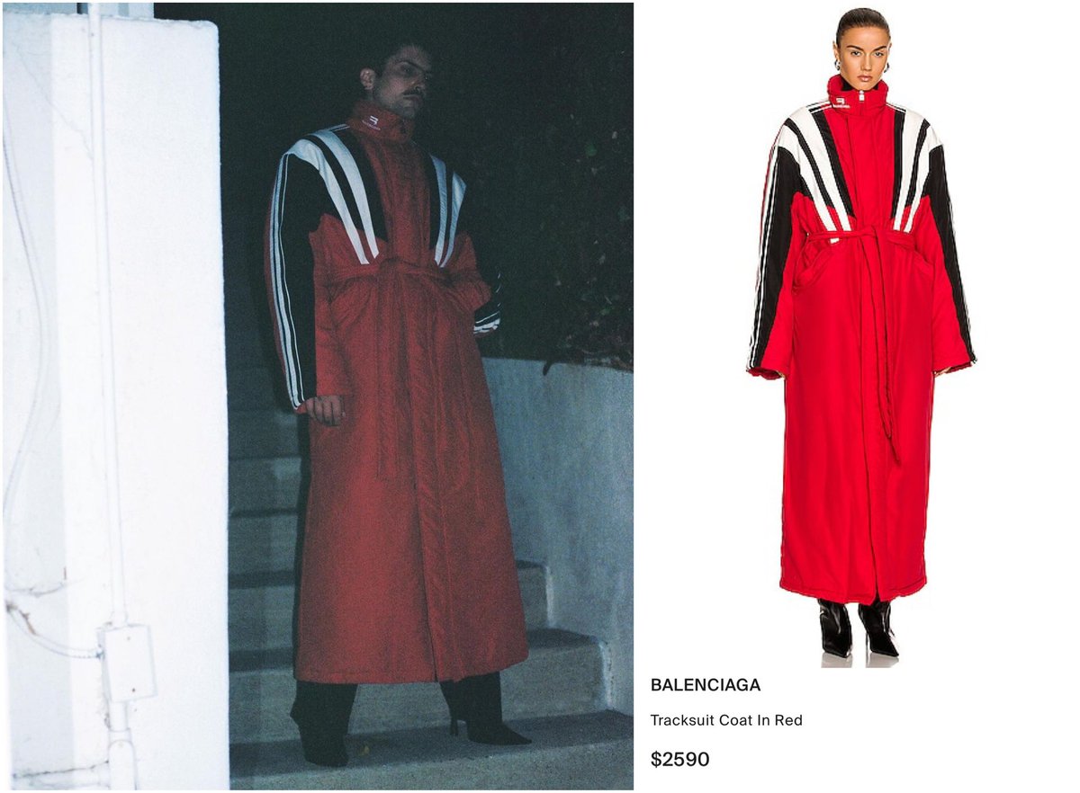 GrassiFashion's tweet photo. @mitchgrassi is wearing a @balenciaga red track coat in his latest Instagram post. https://t.co/ZDSyv4qZMU