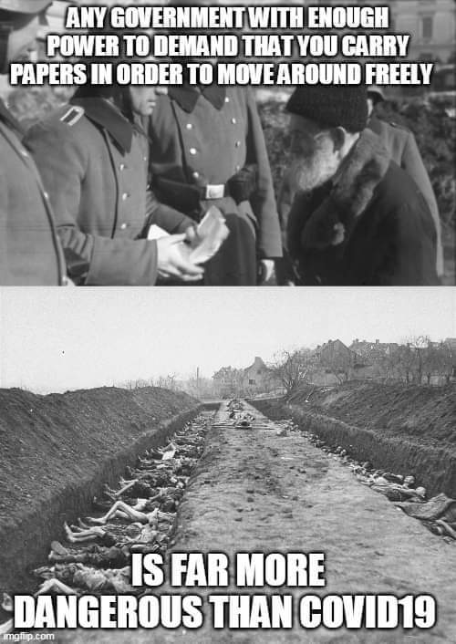 1producttester's tweet photo. @LattLattiam @RWMaloneMD Think of NAZI Germany and gas chambers. https://t.co/lLxhcnYPnN