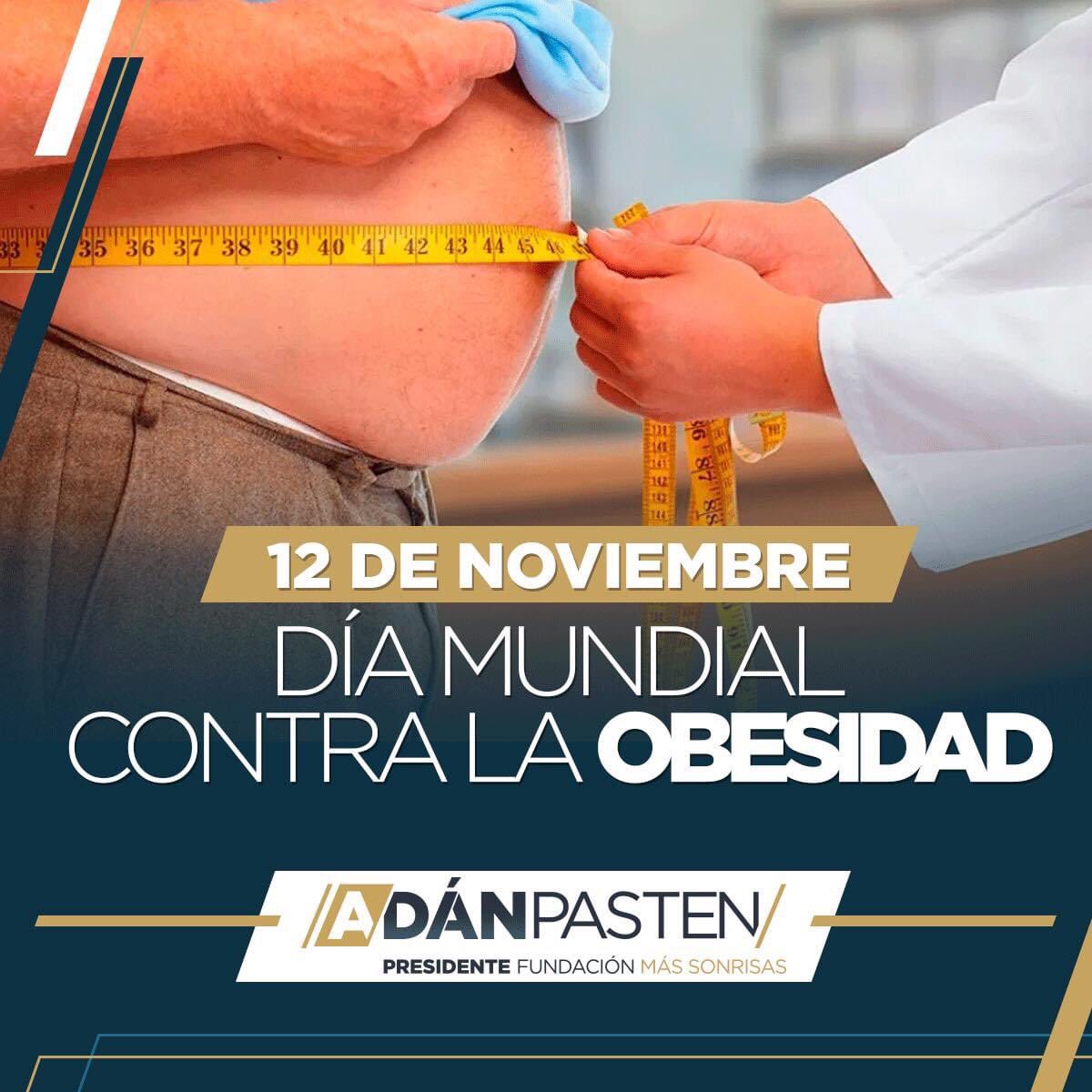 pasten_adan's tweet photo. El 12 de noviembre de cada año se celebra el Día Mundial de la Obesidad, efeméride instituida por la OMS (Organización Mundial de la Salud) https://t.co/GGL024qXn7
