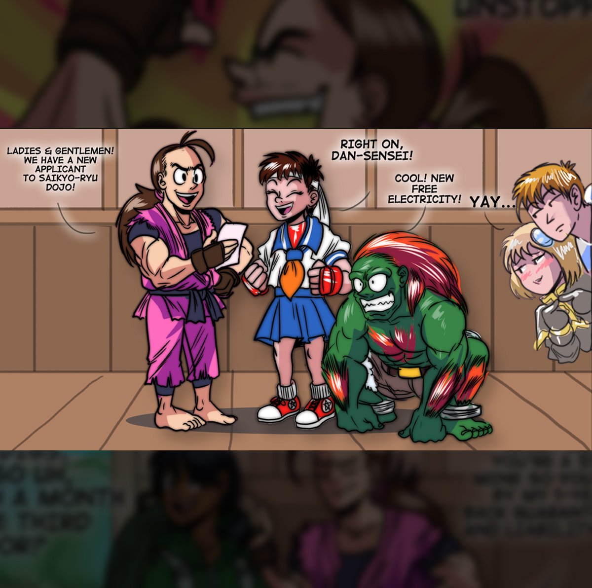 wildmooseking's tweet photo. The Mishaps of Dan--Comic 69--Archive Comics 5
"New Tenant" Dan and crew invite in a new student to the dojo. But she's not here to make friends. She's here to pay rent.
#makecomics #MishapsofDan #themishapsofdan #StreetFighter https://t.co/s2P3XeQ53P