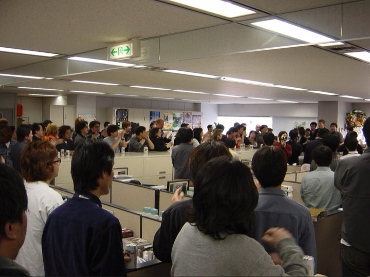MMM206's tweet photo. @GameboxUkv @Ed_Fries Don’t recall if you @Ed_Fries were here on Japan launch day but some of the NA team was at MSKK. First public SE console has a special place in my ❤️ https://t.co/8jgfEnDtCB