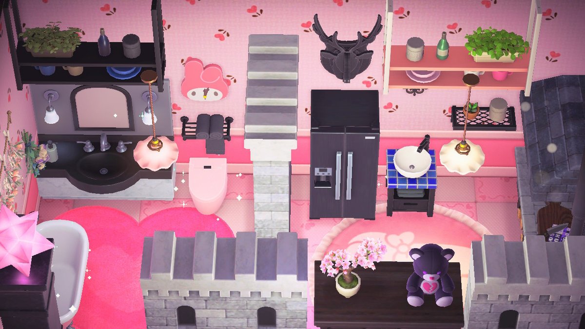 Doki_Crossing's tweet photo. I made Chelsea and Muffy roommates and edited Muffy's manor to be My Melody/Kuromi themed <3 #AnimalCrossing #ACNH #NintendoSwitch #sanriocore https://t.co/S5tH7Y9wKB