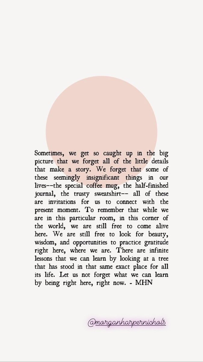 To all of those phenomenal educators who are currently making big decisions about staying in their current schools, transitioning to other schools, taking time off to rest and recharge, etc; remember to also live the little moments in between the big ones🌸 <a href="/morganhnichols/">Morgan Harper Nichols</a>