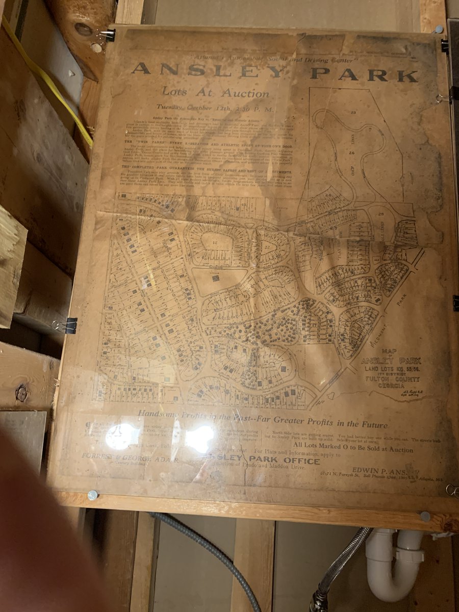 WalterReeves's tweet photo. @platlanta I have a similar ad for Ansley Park in an original newspaper. Ansley was developed in 1904, but was still envisioned as a tree covered, park-like neighborhood, like Inman Park. I can't quite get close enough to distinguish the date of the paper. https://t.co/4gvojWG5Hj