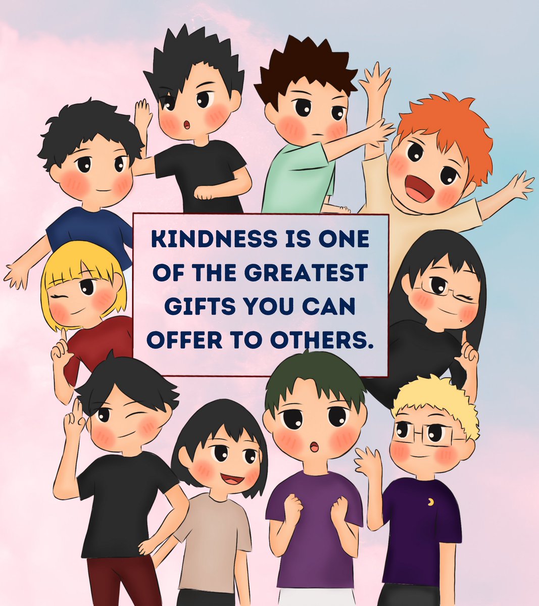PAREAHQRP's tweet photo. Being kind to each other, to yourself and to the world will help us shine and grow as a community.

Join us in spreading kindness by posting small compliments or edited quotations in the placard provided by our favorite artists, @ART1SANS. 

#HQKindnessDay #HQRP https://t.co/3r3jWWiNCE