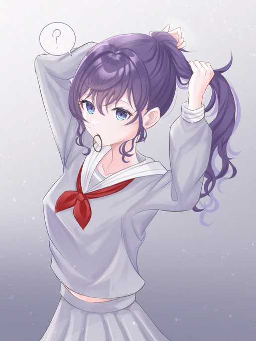 髪を結ぶまふゆちゃん

#prsk_FA #朝比奈まふゆ #イラスト 