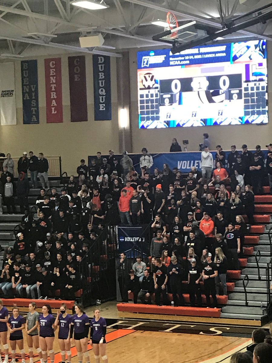 WartburgKnights's tweet photo. Student section is showing out tonight to support Wartburg Volleyball!
#GoKnights https://t.co/8f07awBiqS