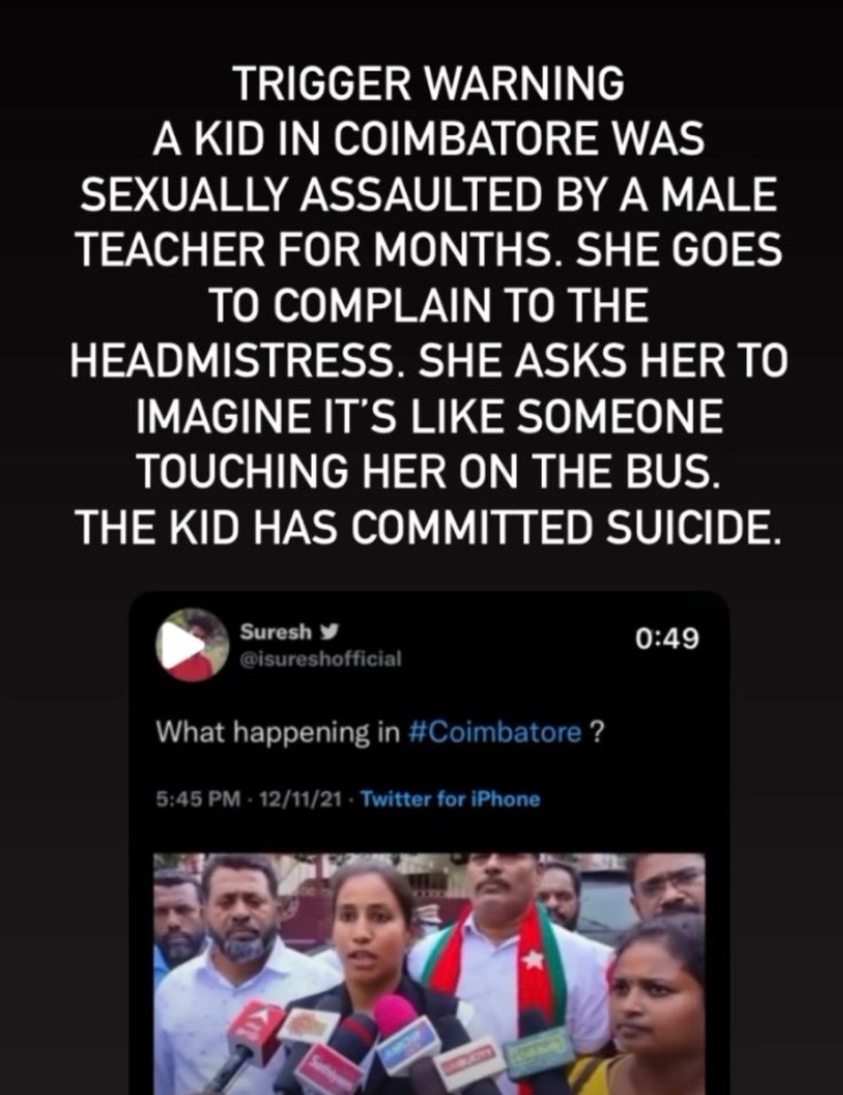 DieHardFanOfTh4's tweet photo. Because of his school reputation she killed a kid #justiceforpontharani https://t.co/JAwpcte8qr