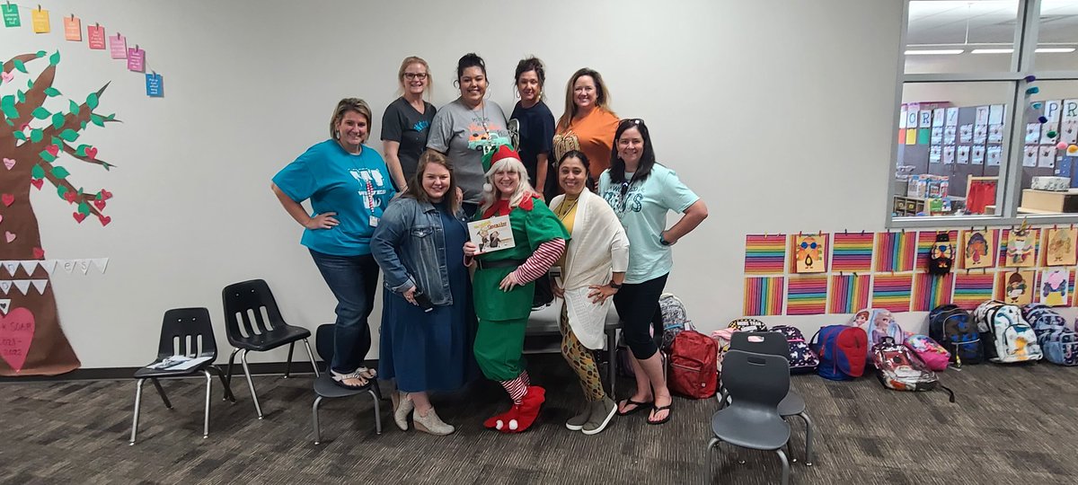 Kindergarten is learning about fables and fairy tales as <a href="/sunshinedomer/">Liz Evans</a> The Little Red Hen and <a href="/suebrenz/">Susan Brenz</a> as Peppermint from The Elves &amp; The Shoemaker close out this week!  <a href="/CyFairISD/">Cypress-Fairbanks ISD</a> #BringingOutTheBest in our students!