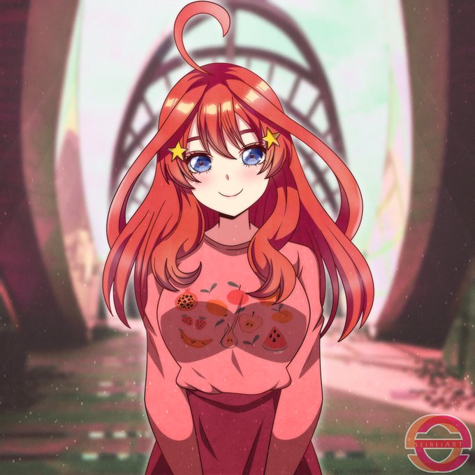 SeireiART 🇲🇦さんがTwitterに投稿した中野五月(五等分の花嫁)のイラスト。