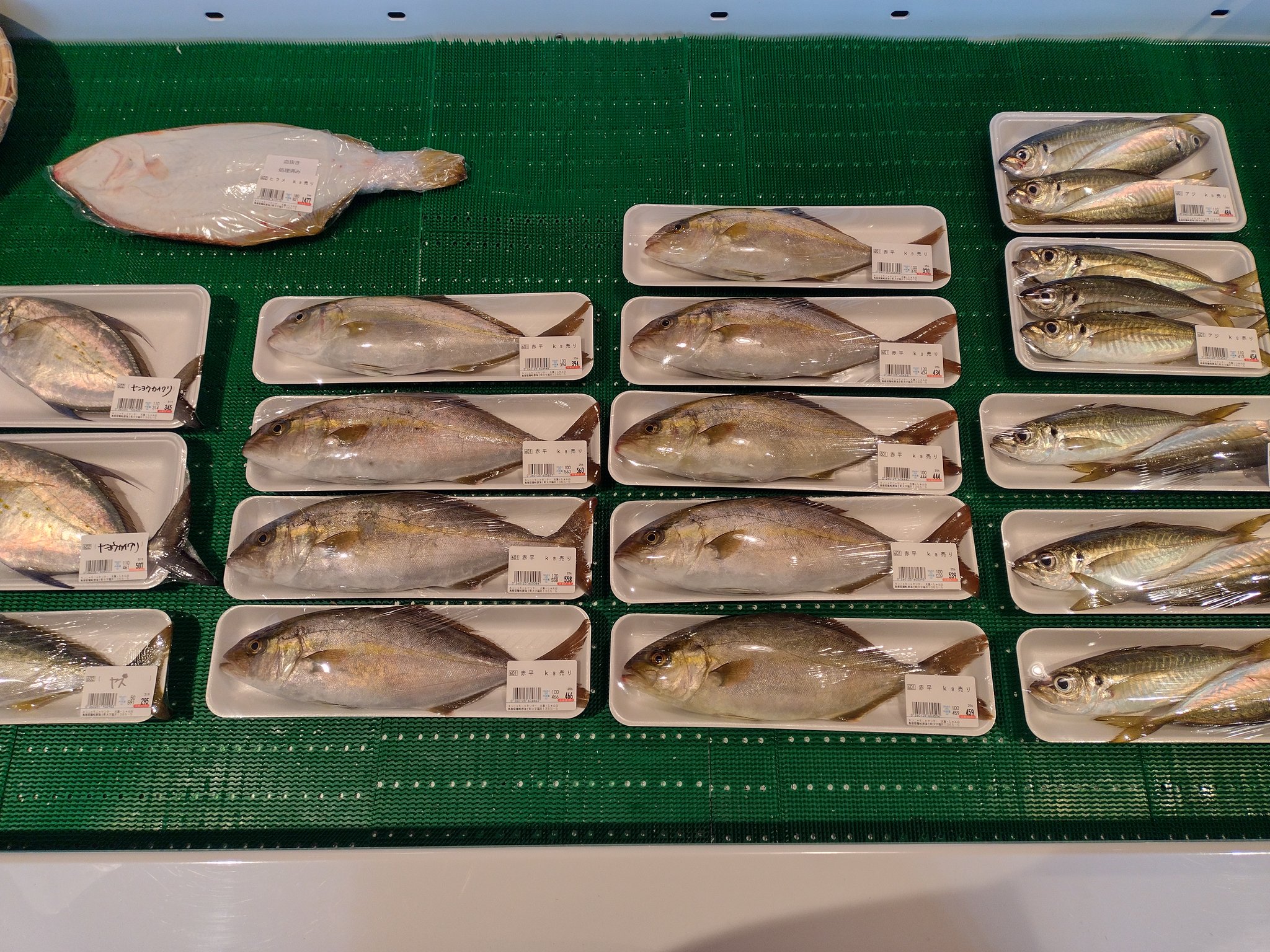 海士町漁協直営店 大漁 今日は アジ アカバ ヤズ ナンヨウカイワリ ヒラメが入ってきました 最近は時化続きで お魚 が全くなかったので 久々にお魚を見れて嬉しい T Co Grm6bm2yev Twitter