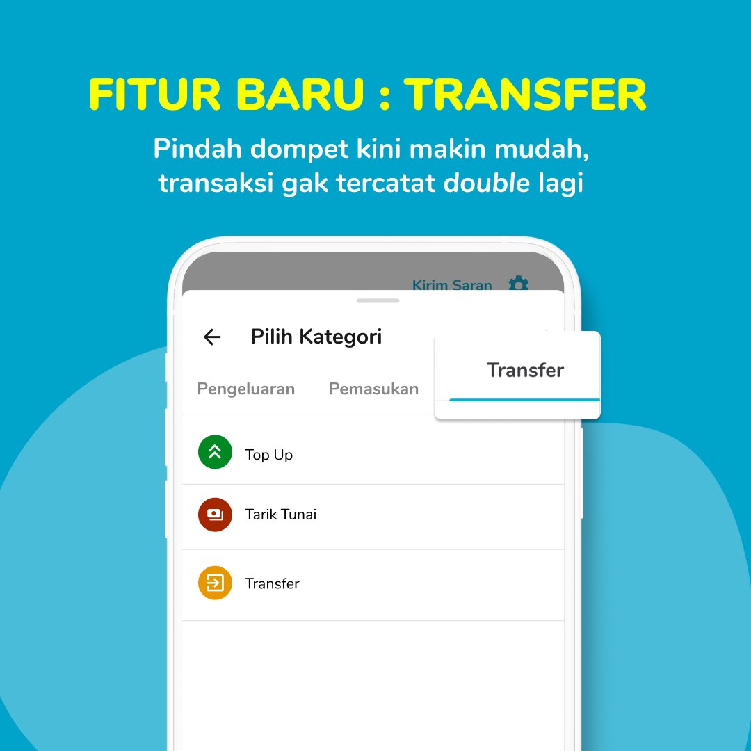 NEW FEATURE : TRANSFER 🎉🎉

Transaksi pindah saldo kini jadi makin akurat, yuk update aplikasimu ke versi terbaru