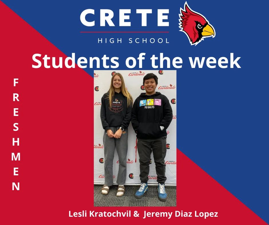 Great job CHS freshman students of the week!  #CardinalPride