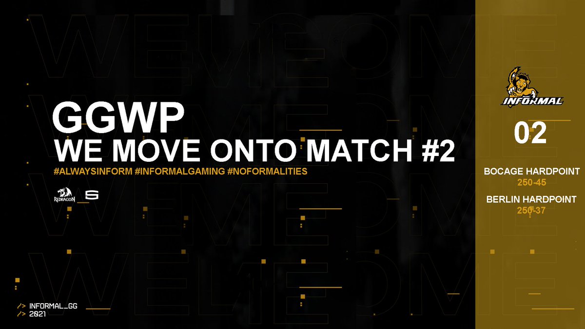 Informal_GG's tweet photo. GGWP, #InformalCOD takes match #1 with a 2-0 win over "Banana Clips". This is only the start of our winners bracket run, stay tuned!
- https://t.co/rZ5HPCBc2l
#AlwaysInform #InformalGaming #CinchDetroitOpen https://t.co/32syw8MMua