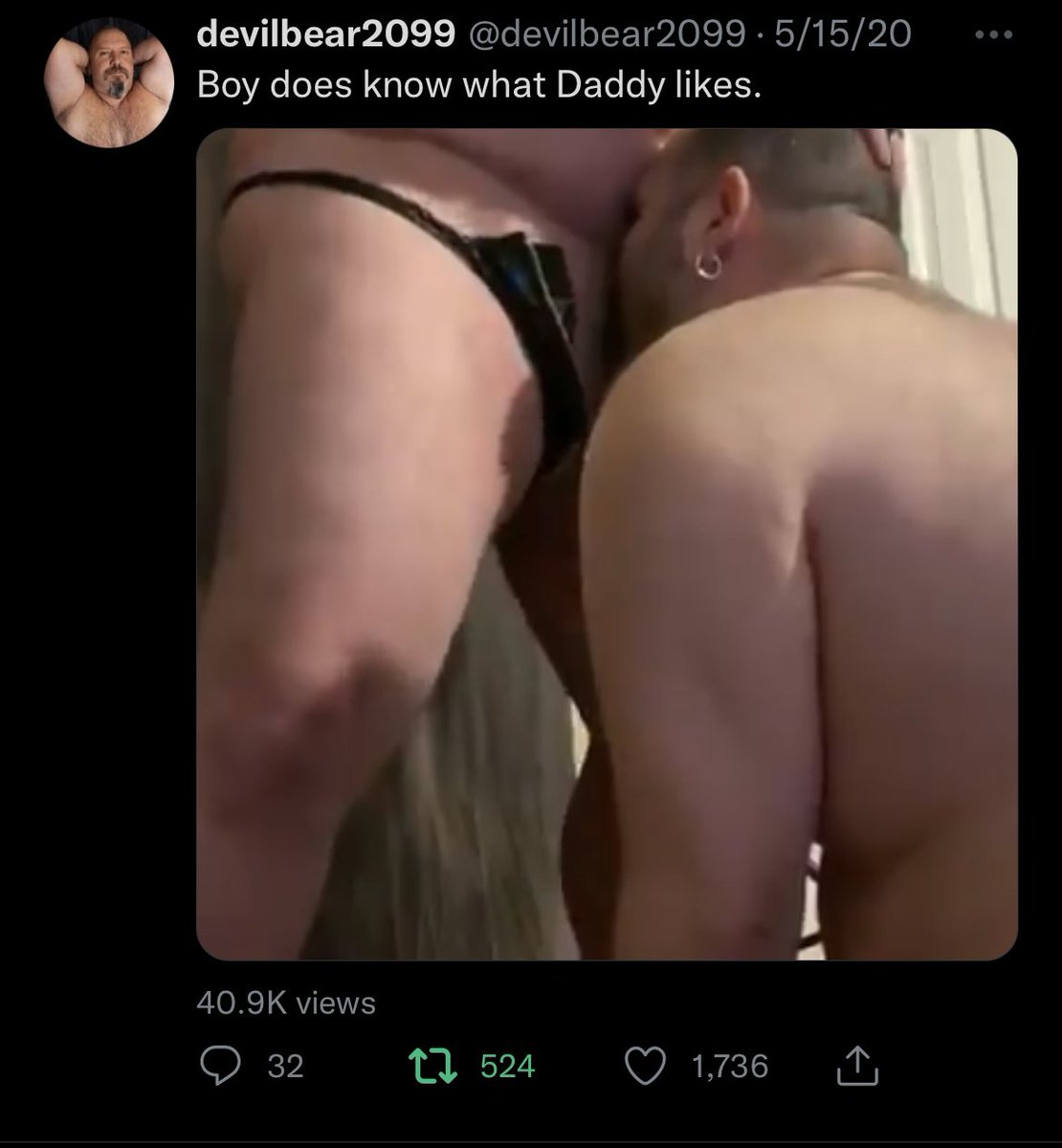 MafiaPup's tweet photo. Who knew so many people liked watching me suck Daddy’s cock and share him his load!  40k+ https://t.co/VDCJik5le7