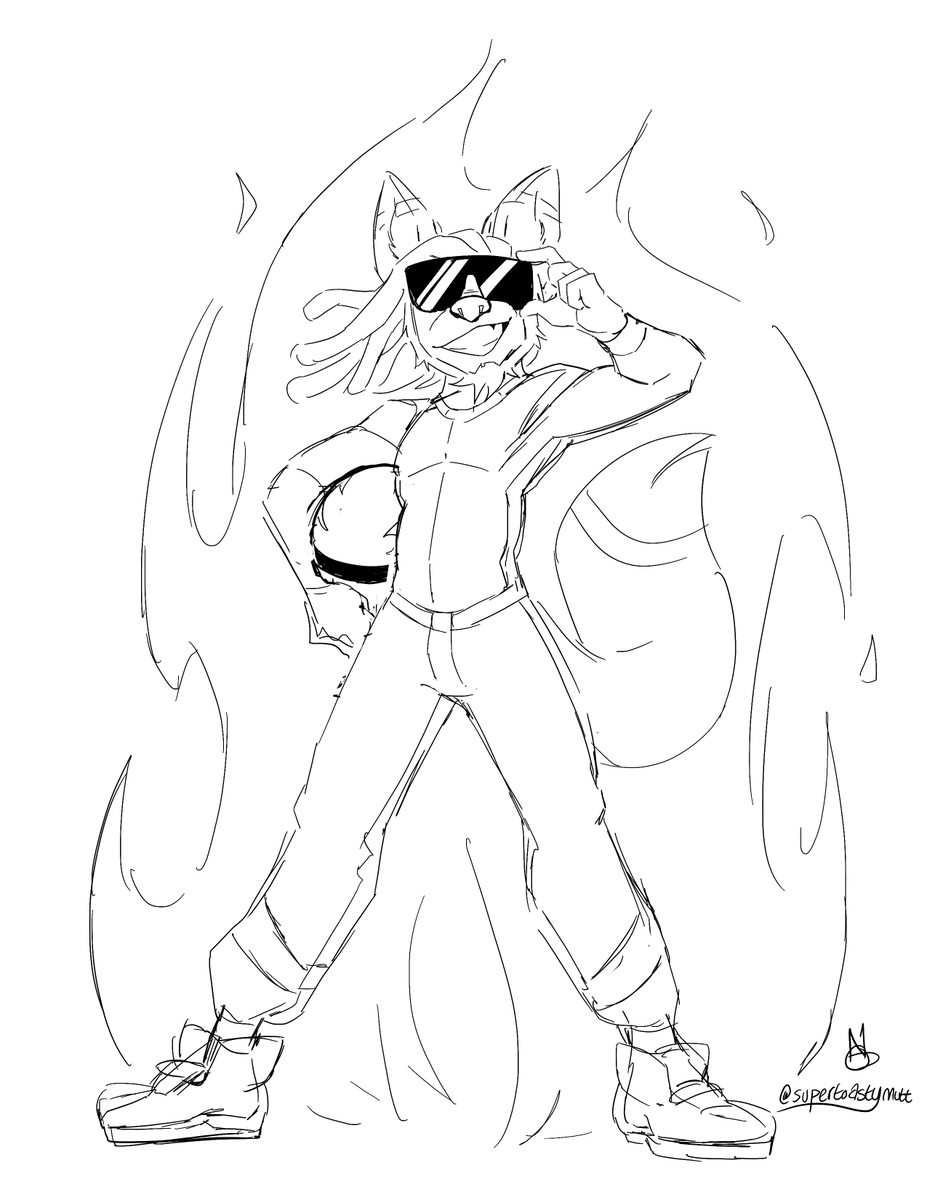 sketch commission for @VHS_FOX 