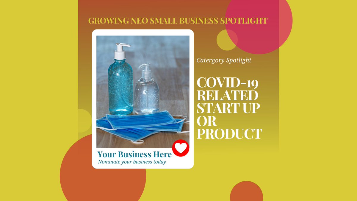 GrowingNeoSMBs's tweet photo. Wrapping up category spotlights with a biggie. This pandemic has caused tons of stress and strain on us all. But, as always, local businesses have stepped up to help their community out. Nominations at⠀https://t.co/bRyiP3dPuX 
⠀
#smallbusinessowners #SupportSmallBusinesses ⠀ https://t.co/nIzt76vRlU
