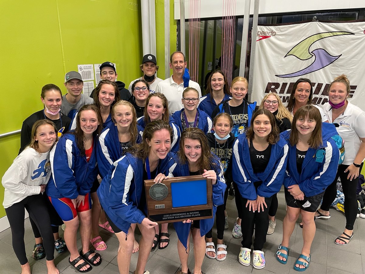 Girls swim &amp; dive = section 3AA runner up!! 200 free and 400 relay teams are also section champs &amp; state qualifiers, plus K. Jenkins in backstroke and A. McNamara in breaststroke. GO RAIDERS