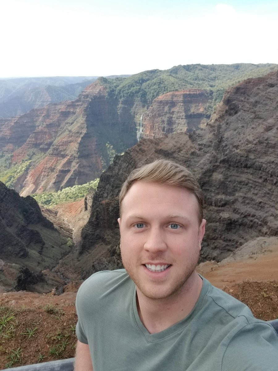 _davewiff's tweet image. Day 3:  One last adventurous day on Kauai. A trip into the Waimea Canyon and the Na Pali Coast. All capped off by a hike to (on!) the Waipo Waterfall (aka the waterfall in Jurassic Park)