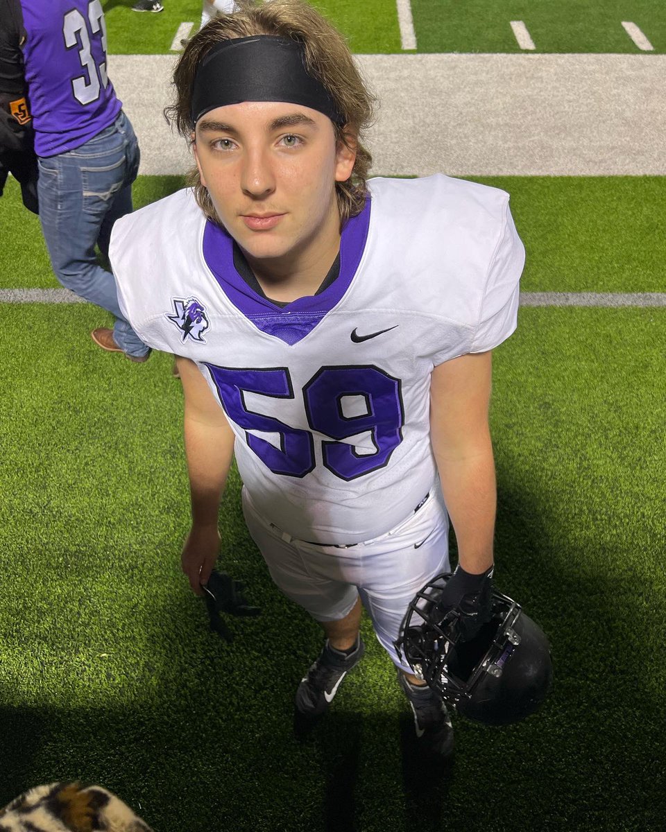 ashcernosek's tweet photo. This kid finished his football season with a playoff game in Texarkana, found out he was accepted into A&amp;M and UT, and a total shock to find out so early- got accepted into the A&amp;M College of Engineering. We can’t wait to see how he changes the world. 💜💜 https://t.co/xWu05Gtdn7