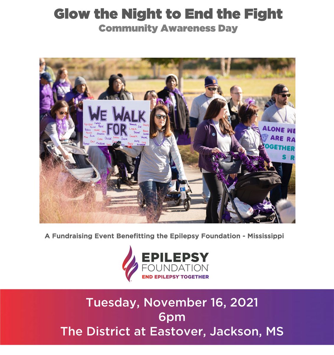UMMC Student Interest Group in Neurology (@ummc_sign) on Twitter photo Join us in supporting the <a href="/EpilepsyMS/">EpilepsyFoundationMS</a> , Nov. 16 at The District at Eastover at 6pm in Jackson, MS for the 1st Annual "Glow the Night to End The Fight"! ⭐️ Come have fun with purple glow sticks, a photo booth, and more! 💜 Join us in supporting the <a href="/EpilepsyMS/">EpilepsyFoundationMS</a> , Nov. 16 at The District at Eastover at 6pm in Jackson, MS for the 1st Annual "Glow the Night to End The Fight"! ⭐️ Come have fun with purple glow sticks, a photo booth, and more! 💜