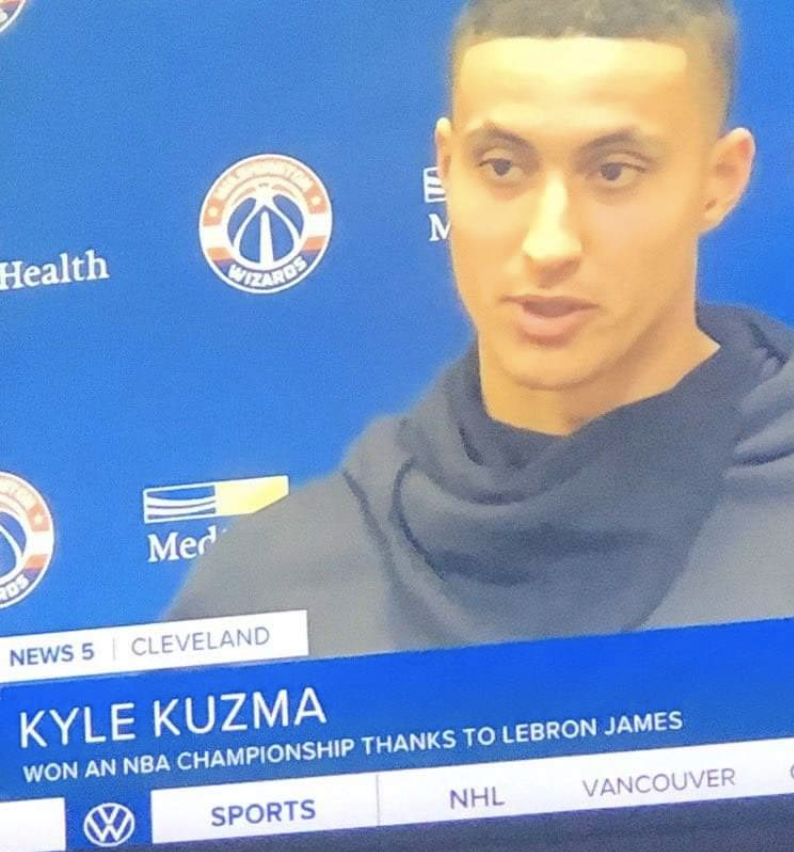 NBAMemes's tweet photo. They did Kyle Kuzma dirty. https://t.co/vNDZM2WZI1