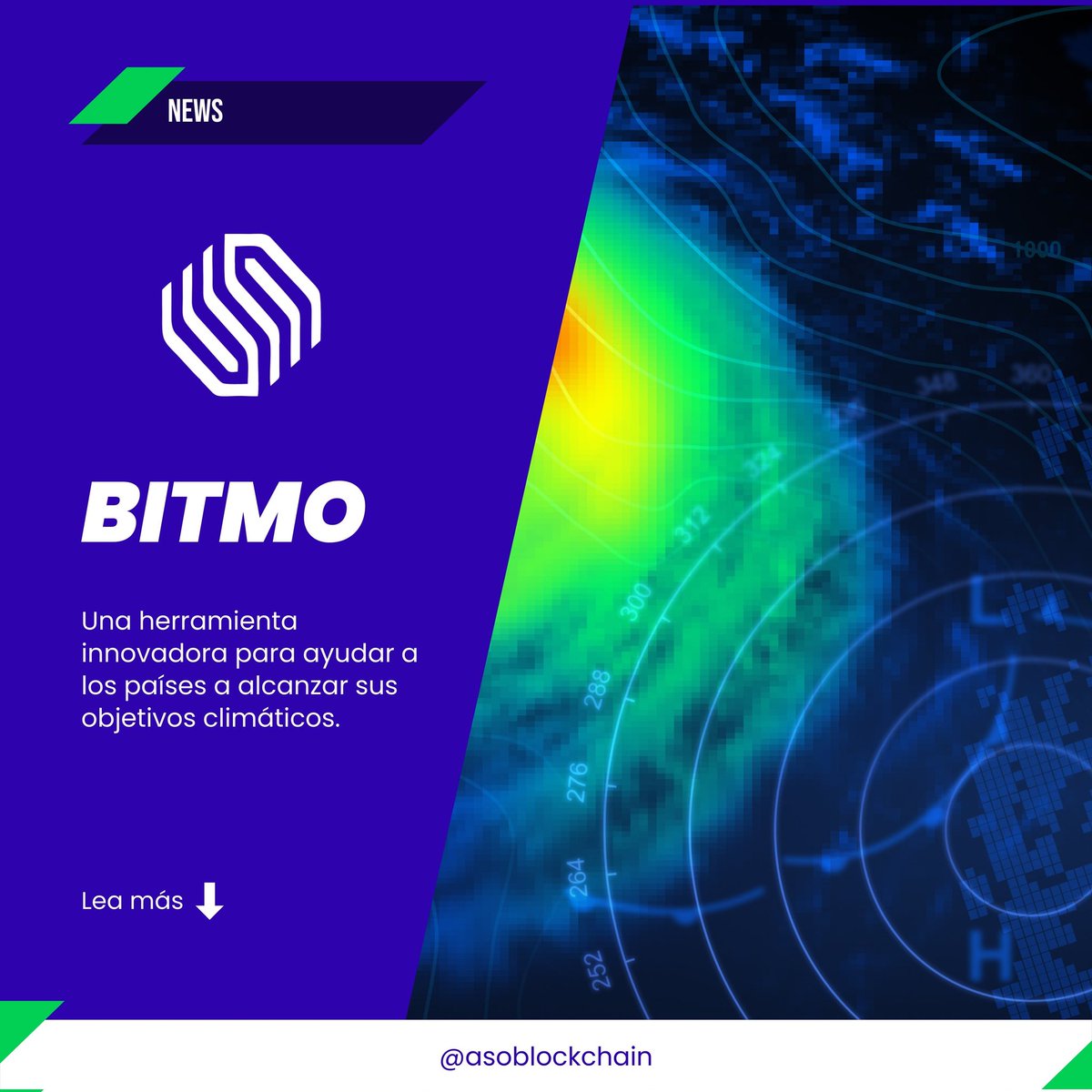 asoblockchain's tweet photo. La Plataforma BITMO es un registro seguro de emisión, transferencia y retiro de los resultados de mitigación transferidos internacionalmente de cada país que puede conciliarse con los registros nacionales de carbono y cumplir con los requisitos futuros de la ONU. https://t.co/G1ZE769UxR
