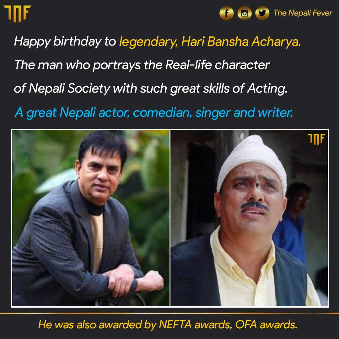 Happy birthday to legendary, Hari Bansha Acharya. 