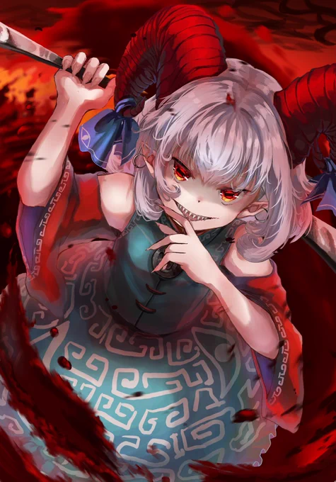 饕餮さんを描きました。 