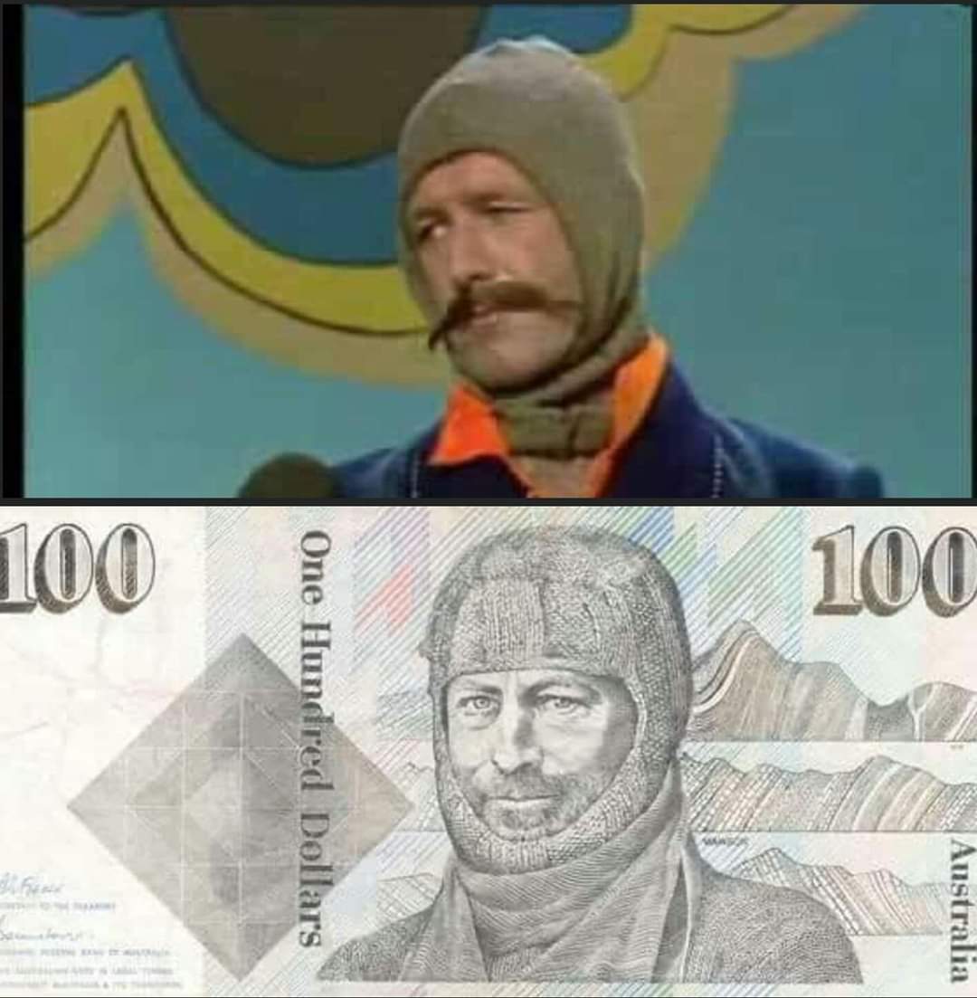 I never realised Leo Wanker was on the old $100 note 🧐😅