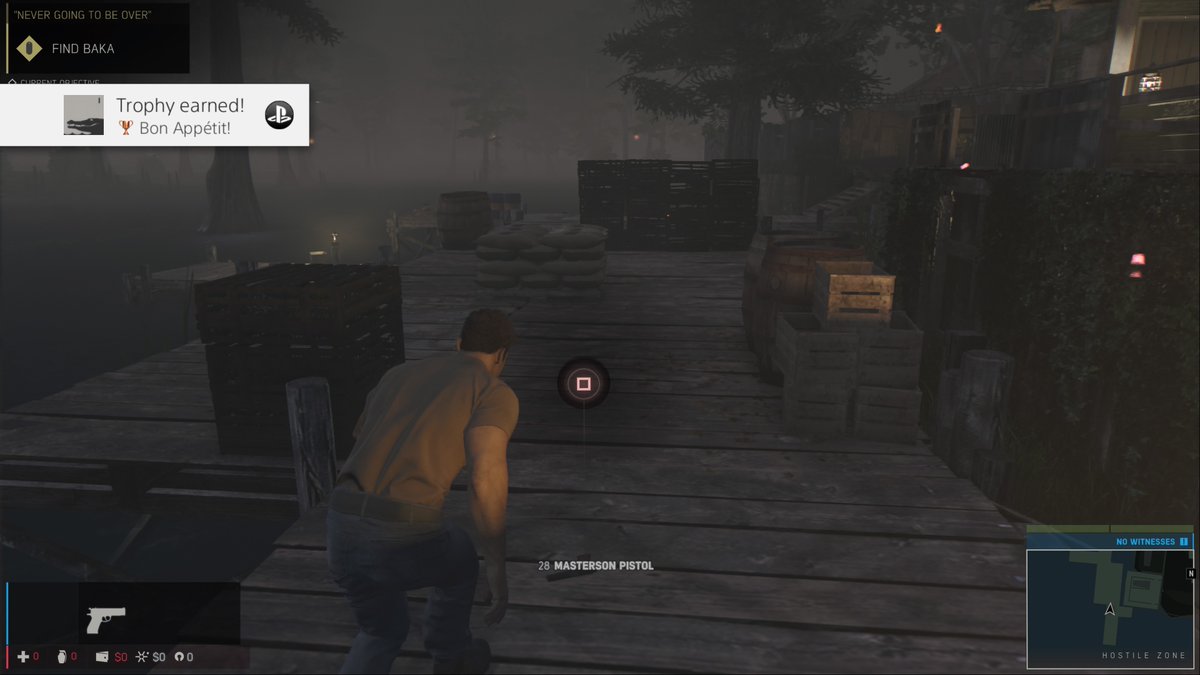 JaeGamez's tweet image. Don&apos;t mind me, I&apos;m just feeding the alligators... 
#Mafia3DefinitiveEdition #BronzeTrophy #PS4share