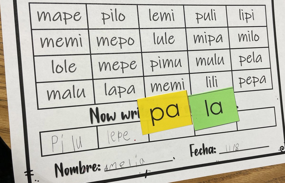 sophieminieri's tweet photo. Today we practiced reading with syllables and nonsense words. We made up new words and wrote them down as well. #guidedreading #MsMinierisClass https://t.co/q0kiVXPXwt
