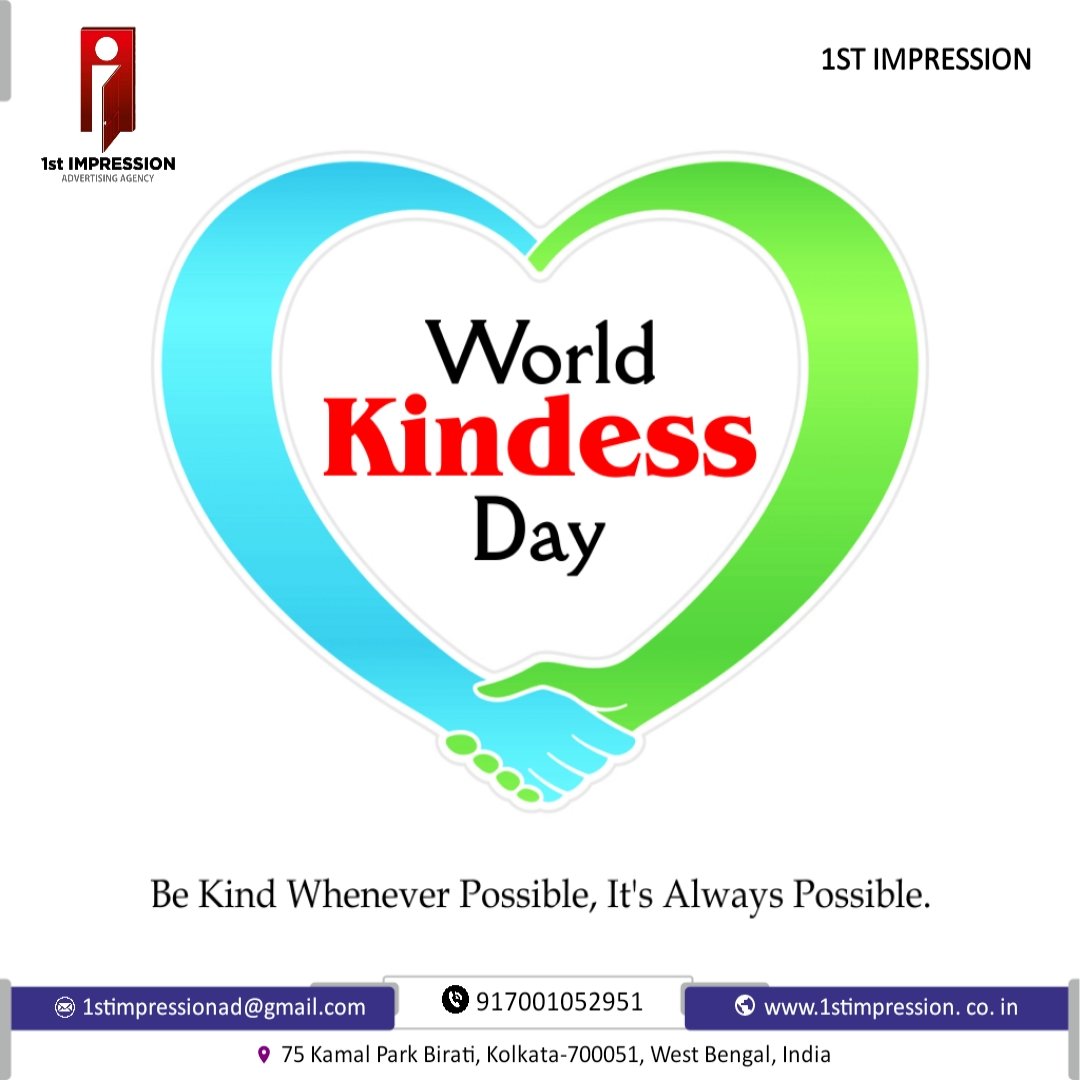 1stImpressionad's tweet image. World Kindess Day
#1STIMPRESSION
Advertising Agency