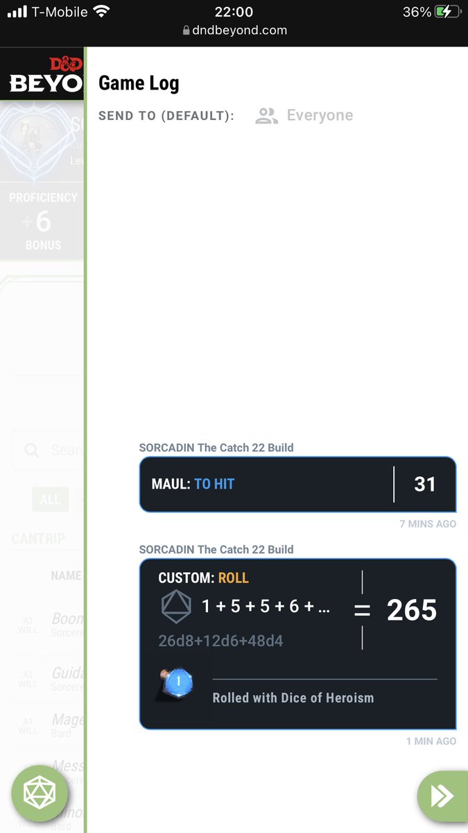 jester2738's tweet photo. @ColbyPoulson Practice combat and I crit on the first swing (lvl 17) and with the +5 for STR came to 270dmg!!! https://t.co/A3OzthuLWj
