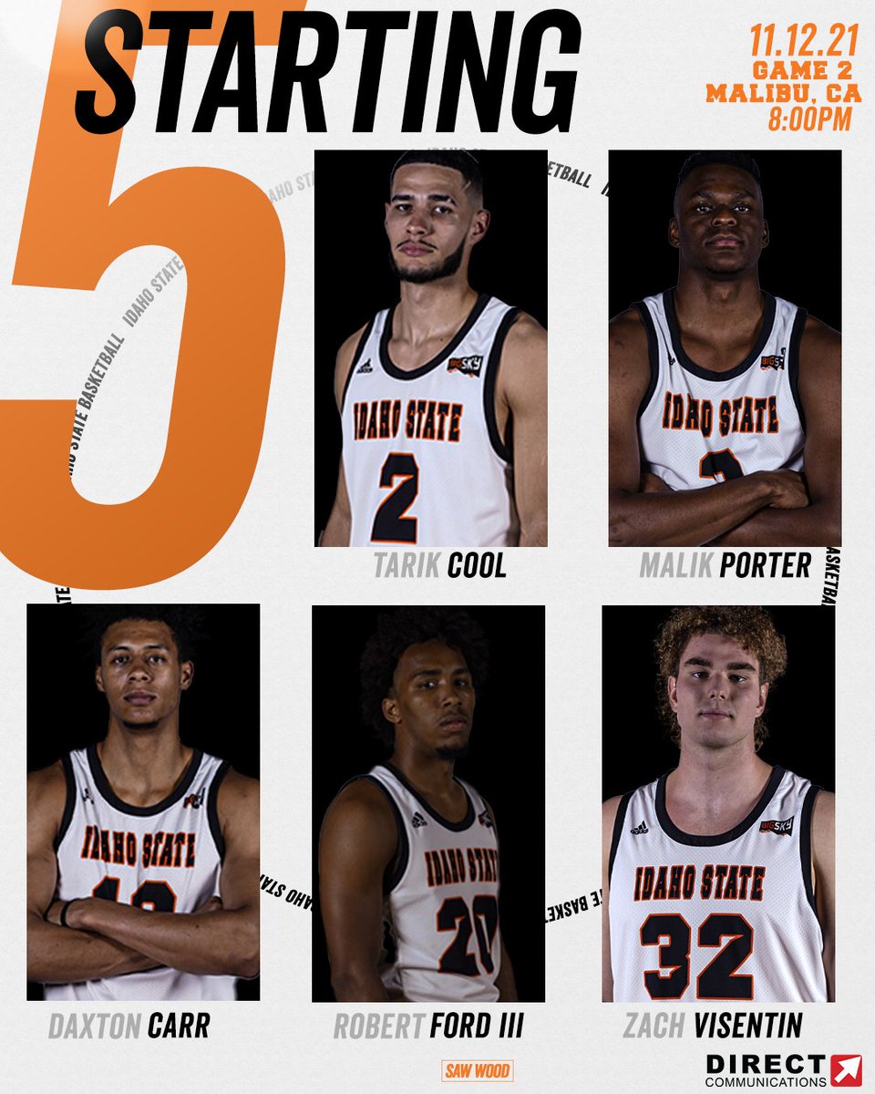 Starters for tonight's game vs Pepperdine⬇️

⚫️ <a href="/TarikCool1/">Tarik Cool</a> 
⚫️ <a href="/MalikPorter6/">Malik Porter</a> 
⚫️ <a href="/daxtoncarr27/">dax</a> 
⚫️ <a href="/R_E_F_3/">Robert Ford III</a> 
⚫️ <a href="/VisentinZachary/">Zachary Visentin</a> 

🪚🪵