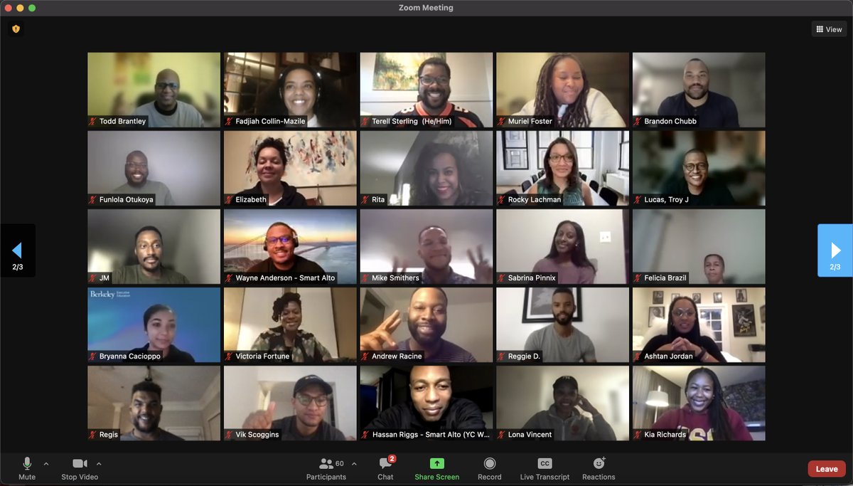 BlckVentureInst's tweet photo. When 64 strangers became family.

Thank you for the beautiful parting words @frederikg191, @tobystuart, @samerthenubian, and @JacksonTheVC.

Congratulations, @BlckVentureInst Cohort III. 
#BVI4Life
🖤 https://t.co/GeKH3UXq9R