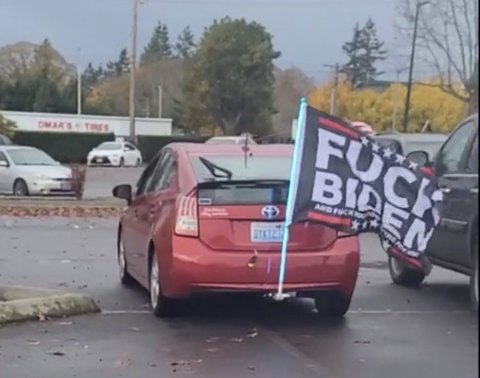 MTmiss76's tweet photo. You know it’s rough when Prius drivers are turning on him 😂 #FJB https://t.co/NPsmRH4Ibt