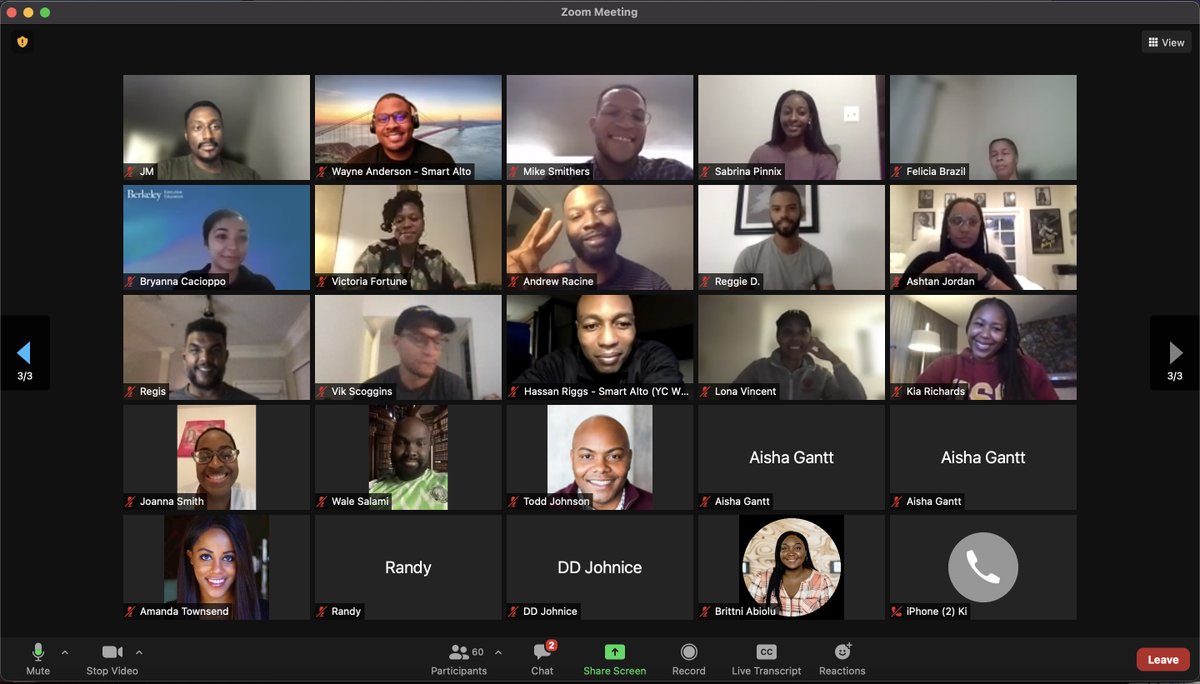 When 64 strangers became family.

Thank you for the beautiful parting words <a href="/frederikg191/">Frederik Groce</a>, <a href="/tobystuart/">Toby Stuart</a>, <a href="/samerthenubian/">Samer Yousif</a>, and <a href="/JacksonTheVC/">Jackson Cummings</a>.

Congratulations, <a href="/BlckVentureInst/">Black Venture Institute</a> Cohort III. 
#BVI4Life
🖤