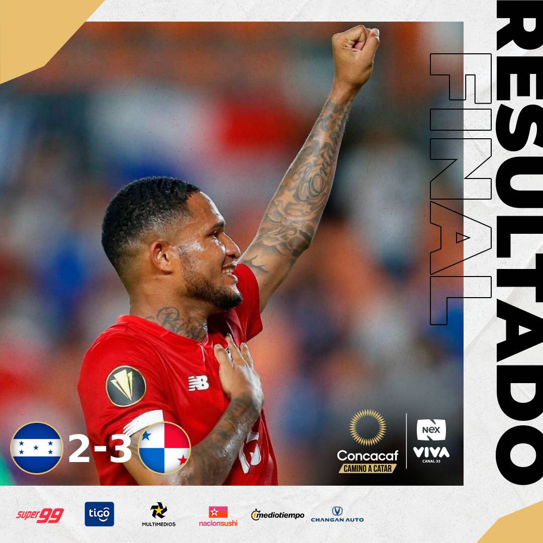 Remontada inolvidable, Panama se trae los 3 puntos de Honduras. Segunda victoria de visita en las Eliminatorias.