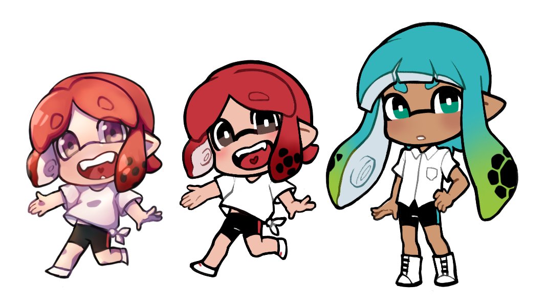 turtlyni's tweet photo. my splatoon ocs 😭 https://t.co/yHFuY0qZAm
