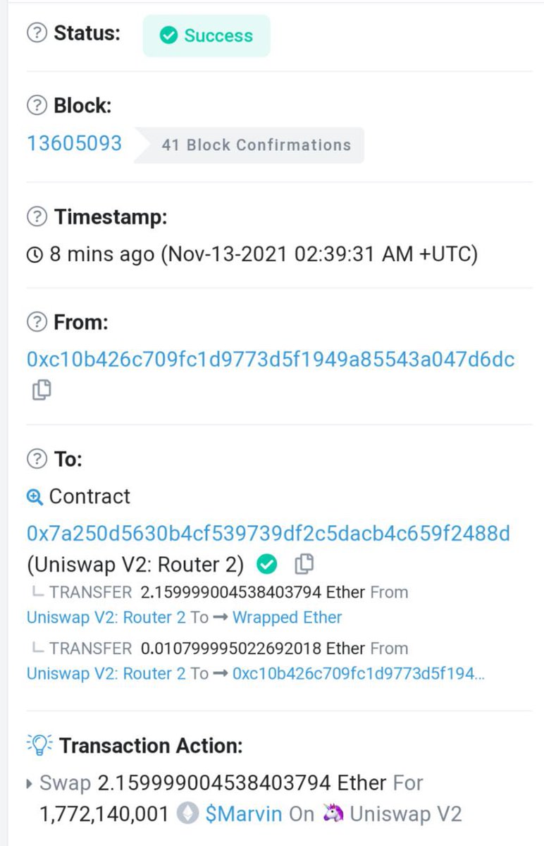 Marvin_Inu's tweet photo. 👨‍🚀 MARVINAUTS 👨‍🚀

As promised, the team just completed a 10k buyback as a thank you to our diamond holders!l
#Marvin https://t.co/pDY1bEubaK