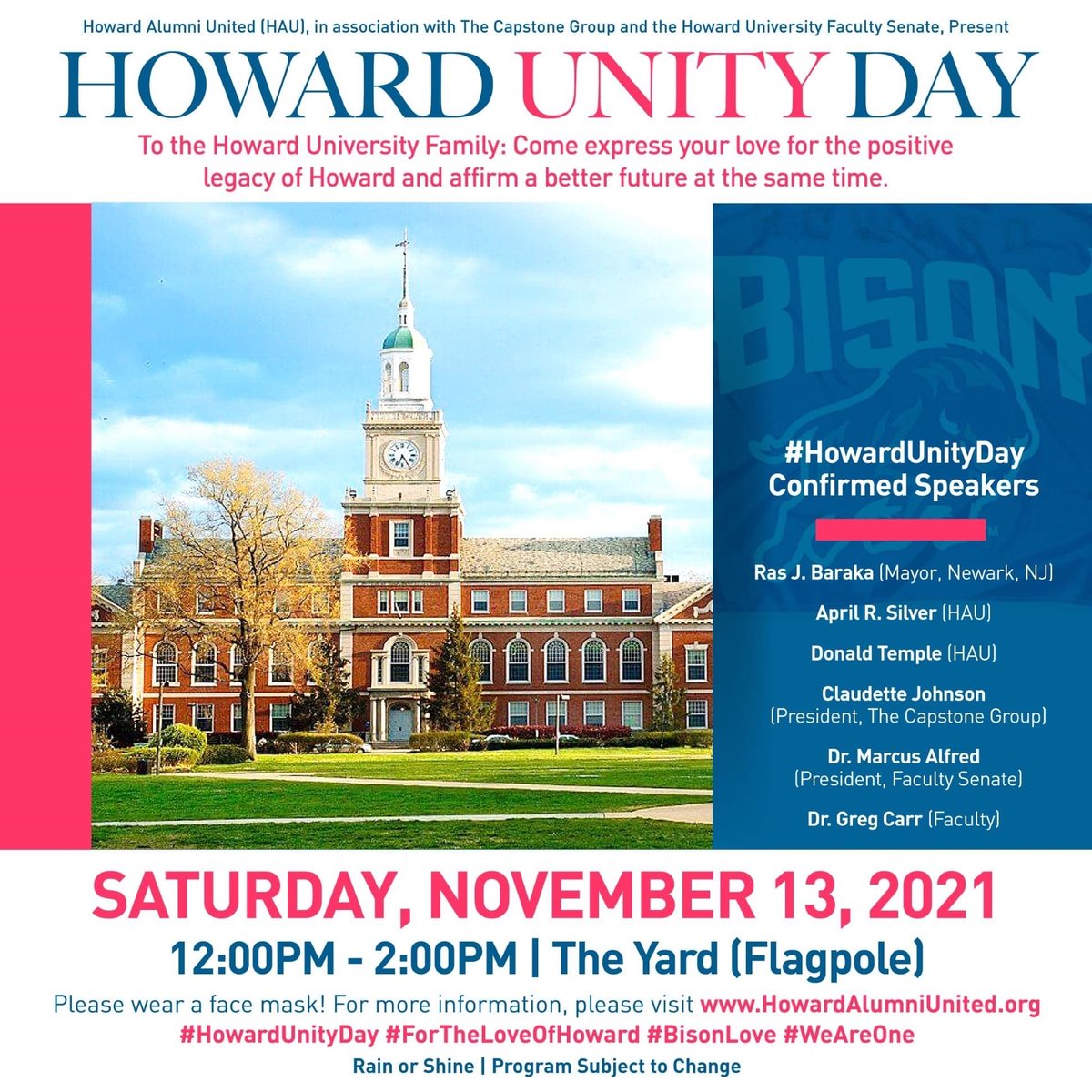 counselorchang1's tweet photo. #HowardUnityDay https://t.co/H4Nx86r4Vr