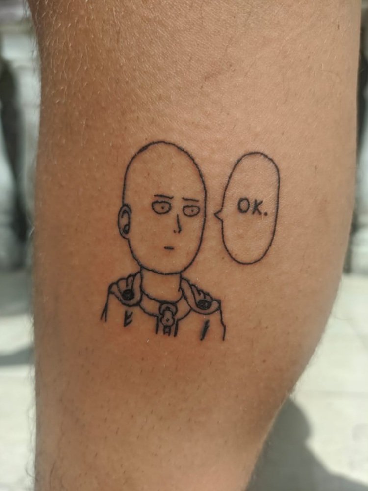 ᴀᴋᴀɴᴇ on Twitter Saitama from One Punch Man done yesterday at  witchhousept kinda bloody and this is my first ever coloured tattoo        tattoo tattoodesign blacktattoo colours 