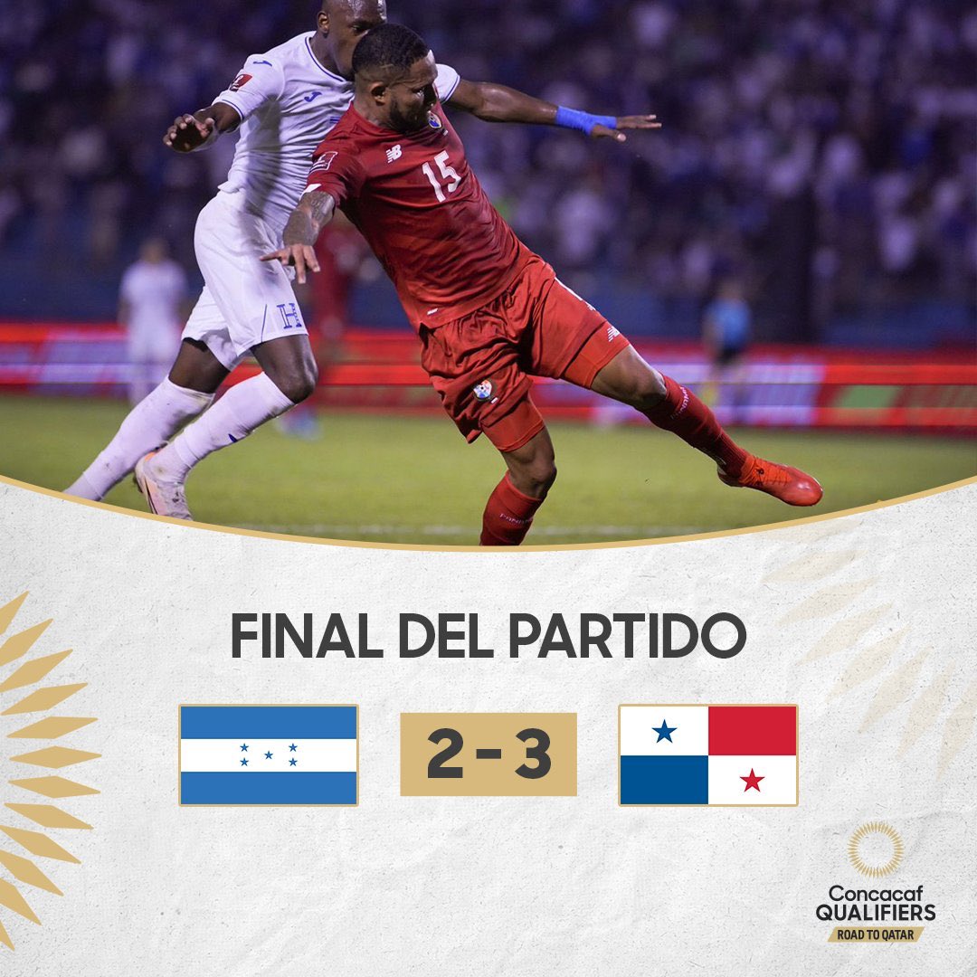 LuisOmarTapia's tweet photo. Gran remontada de Panamá 🇵🇦 para derrotar 3-2 a Honduras 🇭🇳 en San Pedro Sula #CaminoACatar https://t.co/tFQIn24yN3