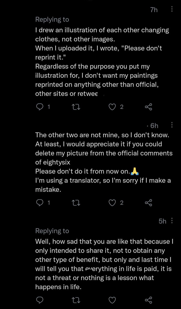 qann30's tweet photo. 86 - Eighty Six | Artists
A gentle reminder:
When an artist ask you to delete your tweet because you reposted their arts without their permission, delete it and apologize.
Please stop disrespecting the artists.
#EightySix #ใจใคใใฃใทใใฏใน
#86_FA #RespectAllArtists https://t.co/QR1CYApTov