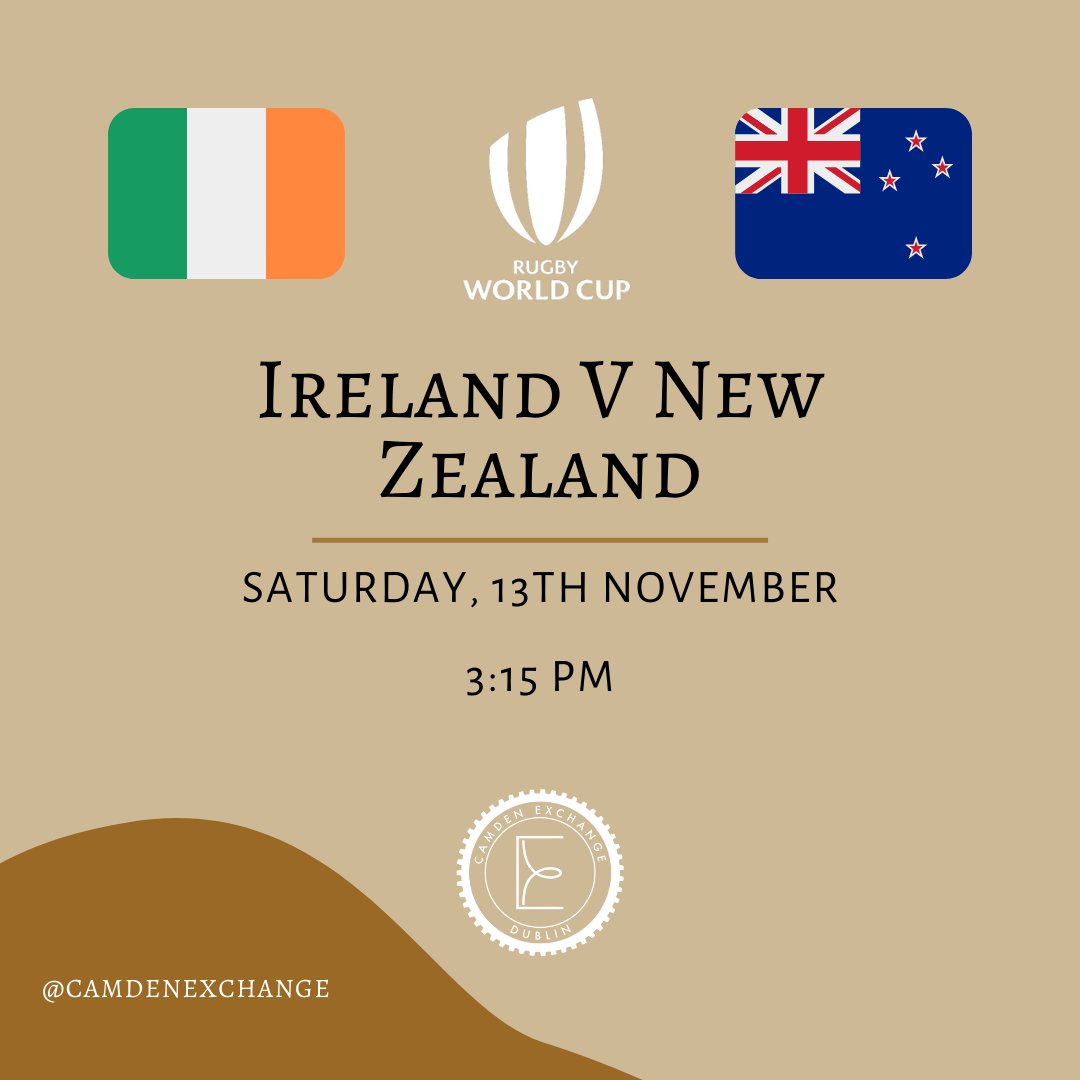 Ireland V Japan <a href="/camdenexchange/">Camden Exchange</a> today at 3:15 pm!! 🏉 Don't miss out! 🇮🇪🇳🇿

#rugbyworldcup #autumninternationals #ireland #japan #rugby #match #Dublin #Ireland #Camdenst #tarastreet #templebar #bar #bars #camdenexchange #cocktails #cocktail #cocktailporn