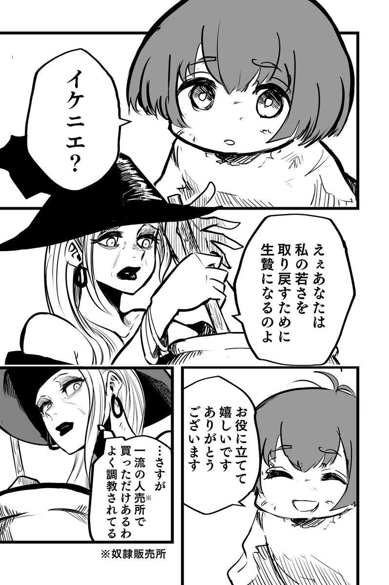 若さを求める魔女と夢見る少女(再掲) 