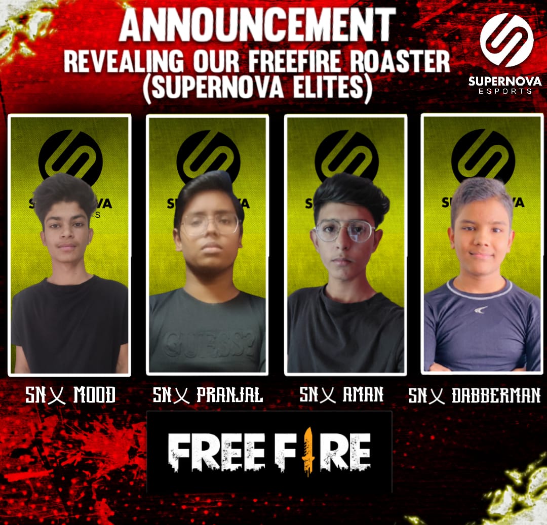 SNesportsIndia's tweet photo. Dear All,

Supernova esports is now putting steps on other games as well, kindly welcome our FREE FIRE roster. let’s grow together and please stay tuned with us for our upcoming esports related content.

Thanks and regards, 
Supernova Esports https://t.co/QBVitV9ooP