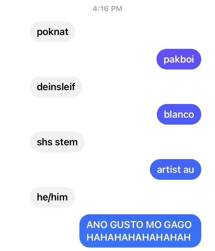 shstress's tweet photo. tangina mo @blan6o kapag inatake ako sa puso kasalanan mo HAHAHAHAHA https://t.co/Lsh4yTnmqM