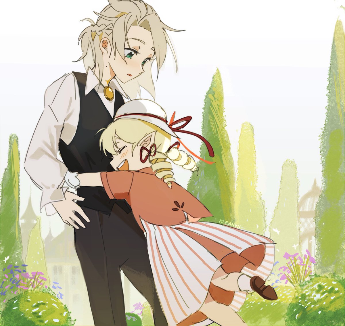 Klee hugging her gege >.<
#albedo #klee #GenshinImpact